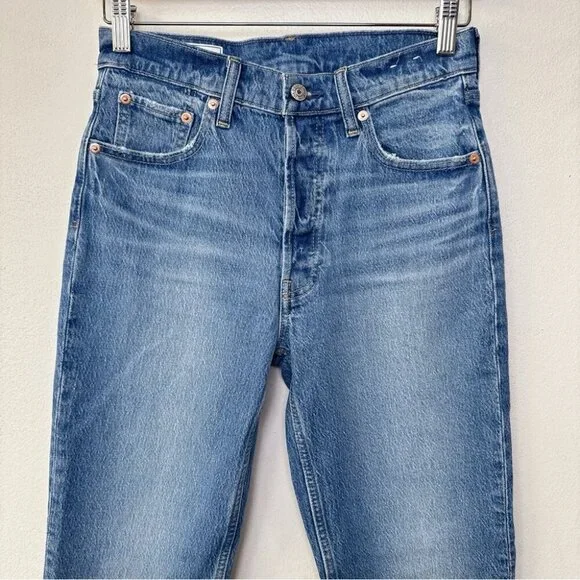 Gap Womens 26 Cheeky High Rise Straight Leg Medium Wash Jeans - Picture 3 of 16